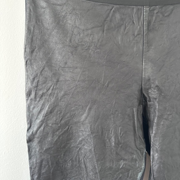 Eileen Fisher Plus Leather Front Leggings - Picture 2 of 5